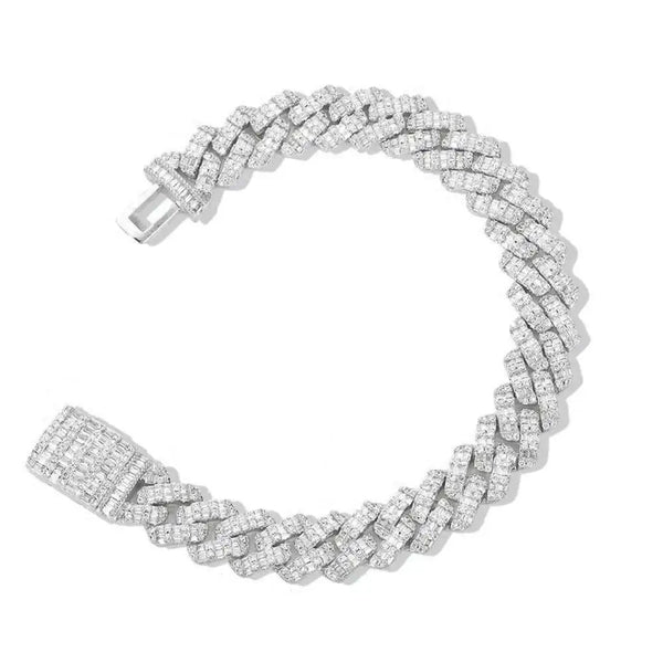 Iced Out Cuban Chain - Silver